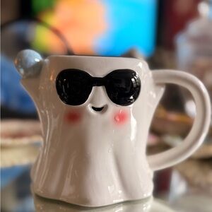 Jack O’Lantern Lane Ghost Mug | Sunglasses Ghost Cup | Cute Halloween Ceramic |